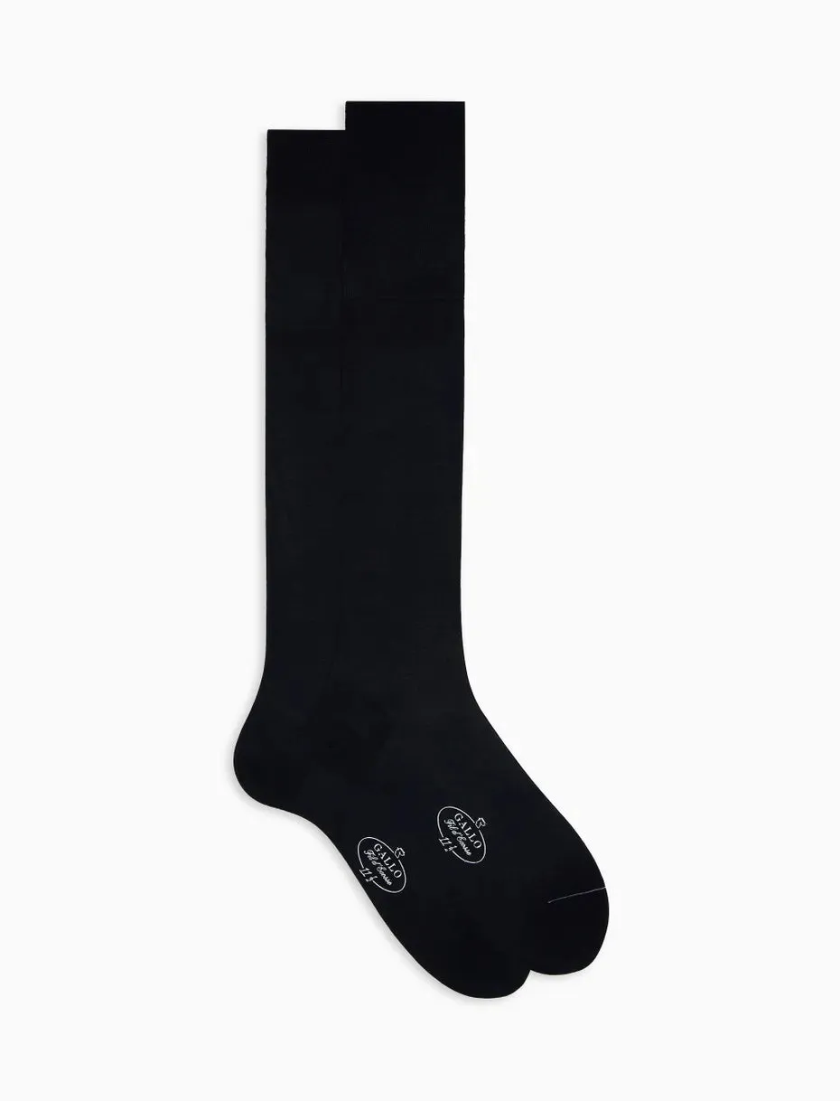 Calza Tinta Unita Gallo Blu da Uomo